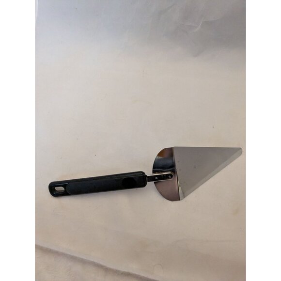 Vintage Chromium Cake Pie Spatula Server 10 1/2" Black Handle - Picture 4 of 7